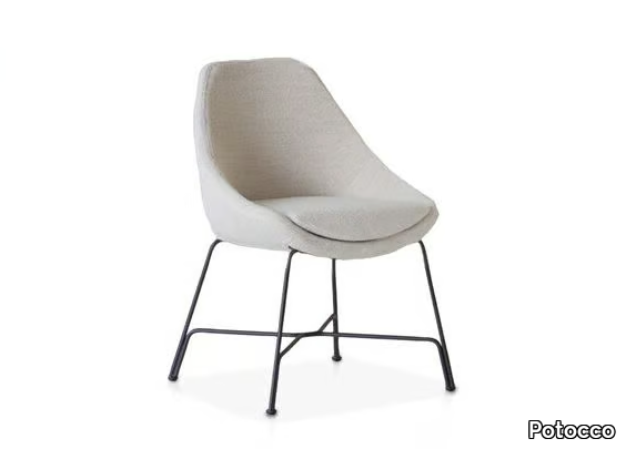 CUT 910/I - Upholstered fabric chair _ Potocco