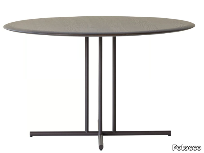 GRAPHIC 955/TGC - Round ash and metal table _ Potocco