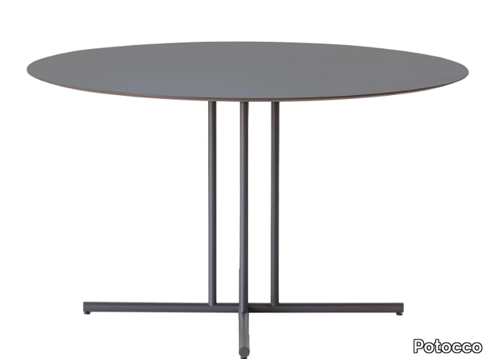 GRAPHIC 955/TGC-OUT - Round HPL and metal garden table _ Potocco