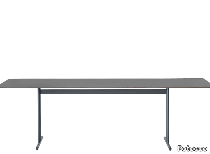 GRAPHIC 955/TR-OUT - Rectangular HPL and metal garden table _ Potocco