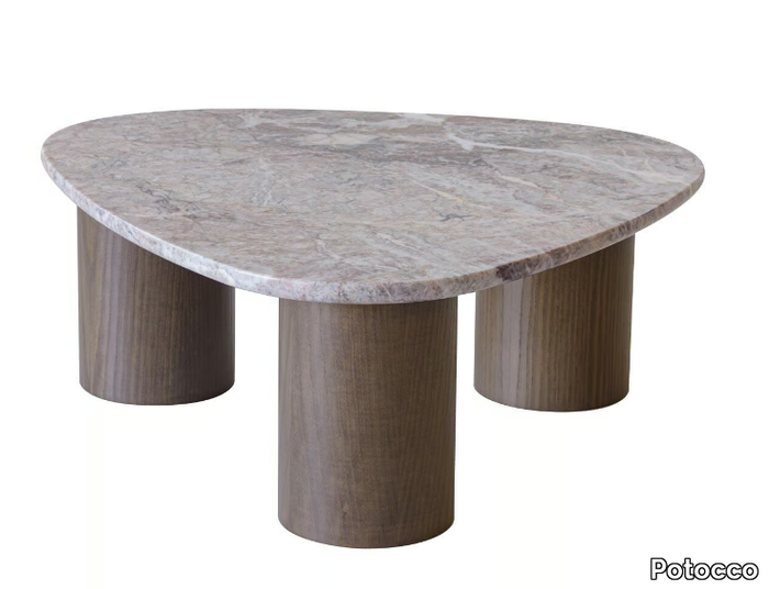 JADE 953/TBT - Fior di Pesco Carnico marble and ash coffee table _ Potocco