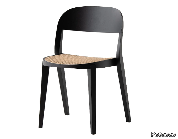 MINIMA 949/C - Stackable wooden and Vienna straw chair _ Potocco