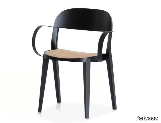 MINIMA 949/PC - Stackable Vienna straw chair with armrests _ Potocco