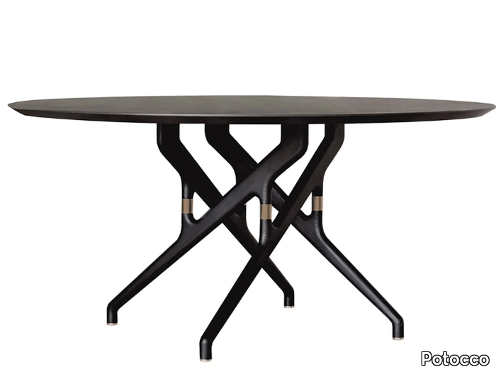 TORSO 837/T4 - Round ash dining table _ Potocco