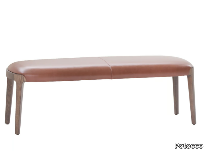 VELIS 942/O2 - Upholstered leather bench _ Potocco