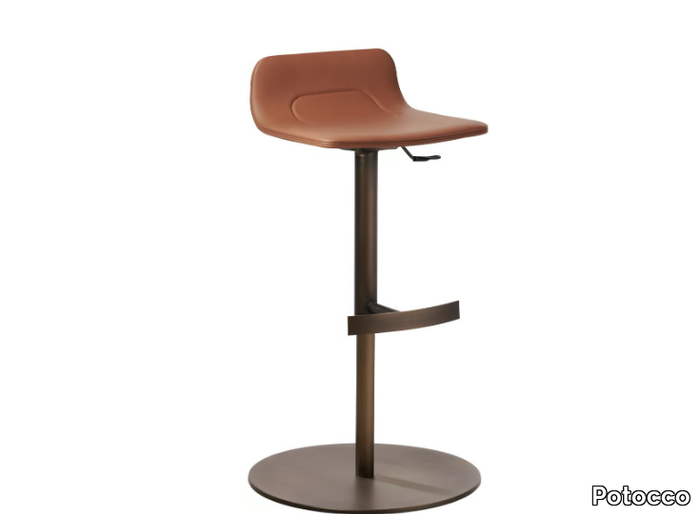 TORSO 837/AI-GAS - High leather stool height-adjustable with gas lift _ Potocco