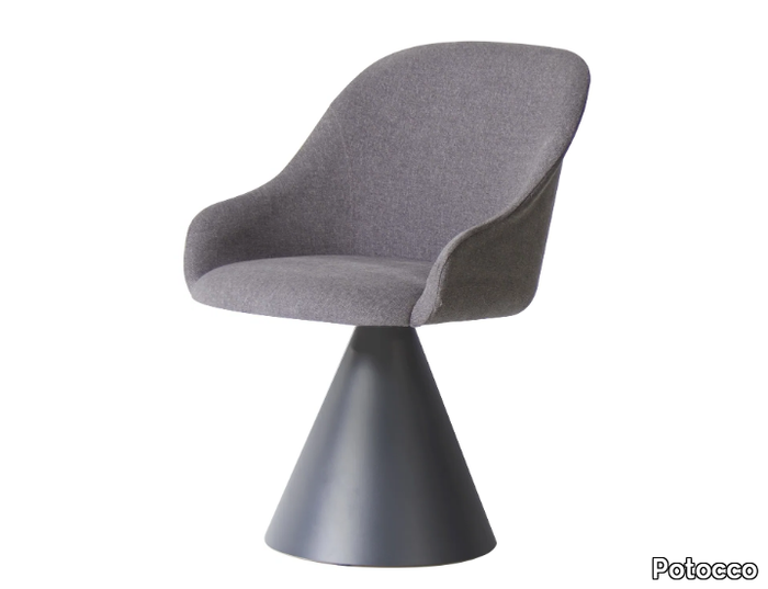 LYZ 918/GCI - Swivel fabric chair with armrests _ Potocco