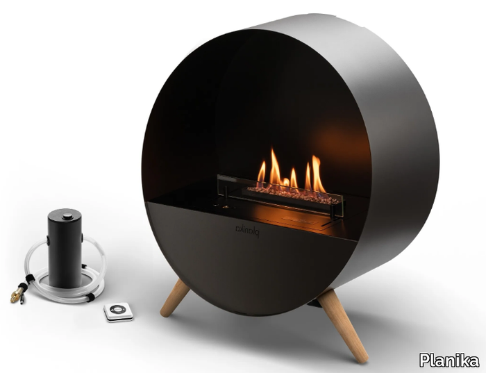 BUBBLE WALL & FLOOR - Open bioethanol freestanding fireplace _ Planika