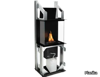 ROCK CORE - Built-in freestanding fireplace _ Planika