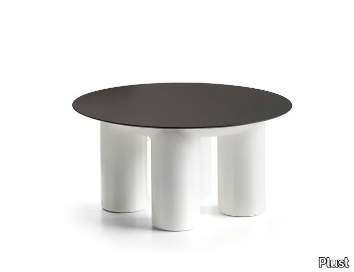 ATENE - Low round polyethylene coffee table _ Plust