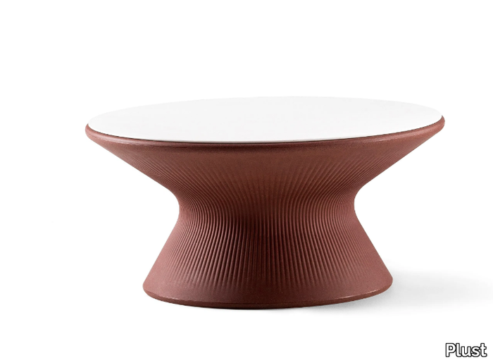 FADE - Round polyethylene coffee table _ Plust