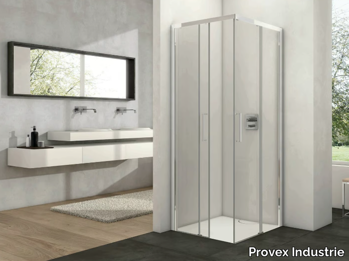 ARCO FREE - Corner shower cabin with sliding door _ Provex Industrie