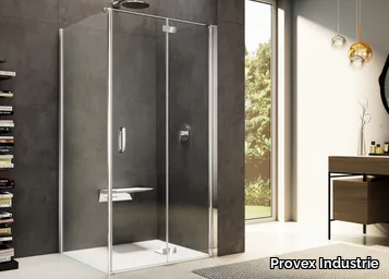 LOOK FREE LE-2+LW - Corner glass shower cabin _ Provex Industrie