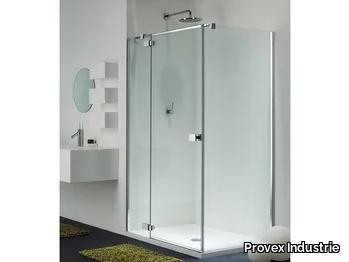 E-LITE EI-2 + EW-1 - Corner glass shower cabin _ Provex Industrie