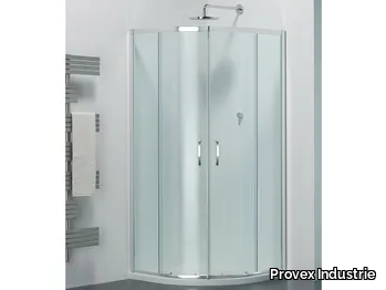 ARCO AR - Semicircular glass shower cabin with sliding door _ Provex Industrie