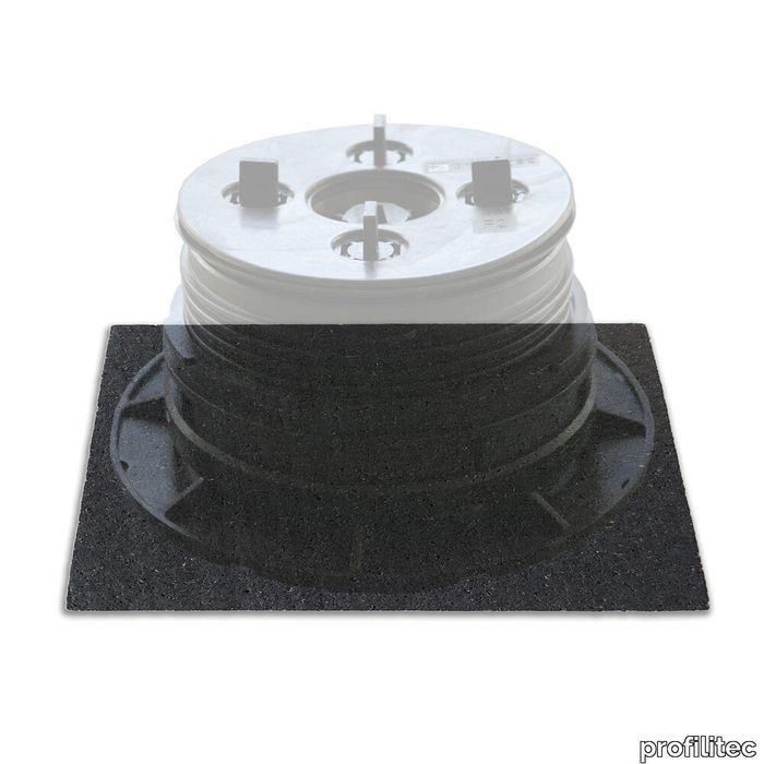 Rubber mat in recycled material, designed to protect the bituminous membrane (roof deck membrane)