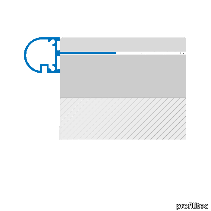 BORDERTEC BR profile with integrated drainer for balconies and terraces