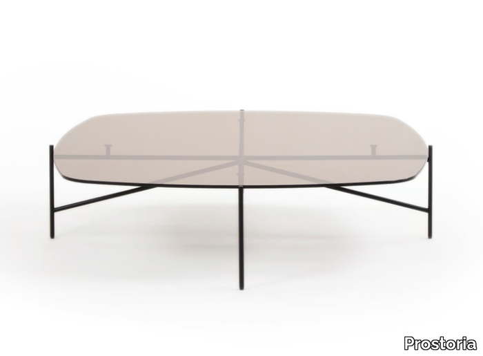 TINKER - Low glass coffee table for living room _ Prostoria