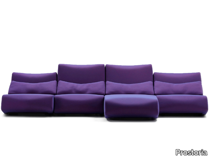 ABSENT - Modular fabric sofa with chaise longue _ Prostoria