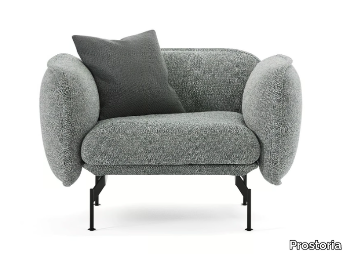 ECHO - Fabric armchair with removable cover with armrests _ Prostoria