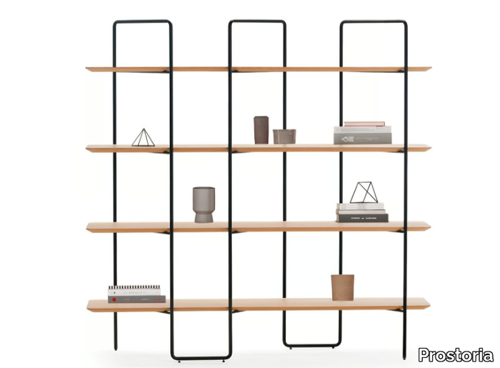 KNIF - Open double-sided metal shelving unit _ Prostoria