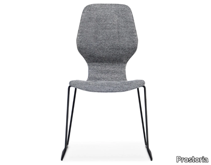 OBLIKANT - Stackable sled base fabric chair _ Prostoria