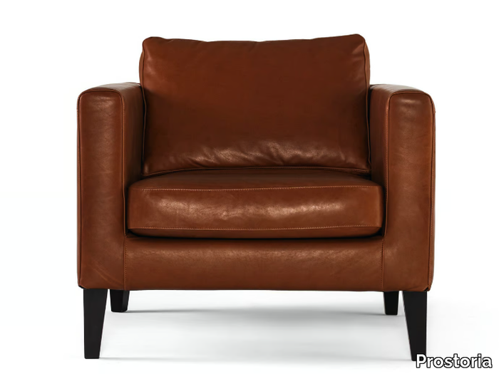 ELEGANCE - Leather armchair with armrests _ Prostoria