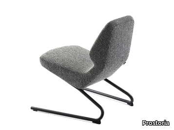 OBLIQUE - Upholstered cantilever fabric easy chair _ Prostoria