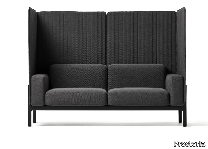 ROSTRUM - 2 seater high-back fabric sofa _ Prostoria