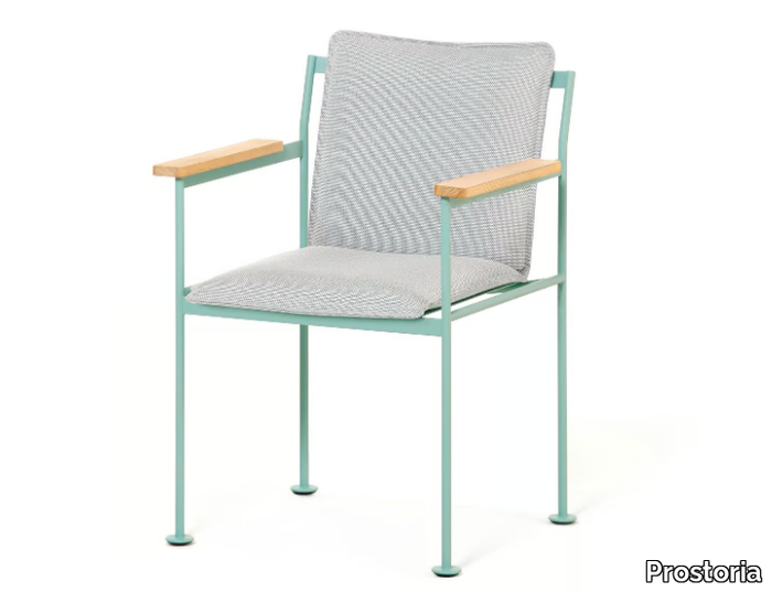 JUGO - Metal garden chair with armrests _ Prostoria