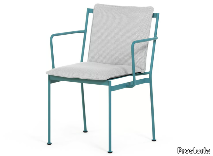 JUGO - Metal garden chair with armrests _ Prostoria