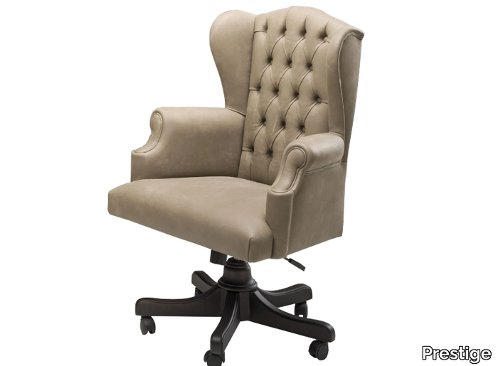 GRAN DUCA - Tufted leather armchair high-back _ Prestige