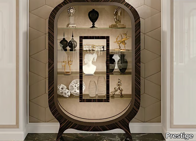 GRAN DUCA - Art Nouveau wood and glass display cabinet _ Prestige