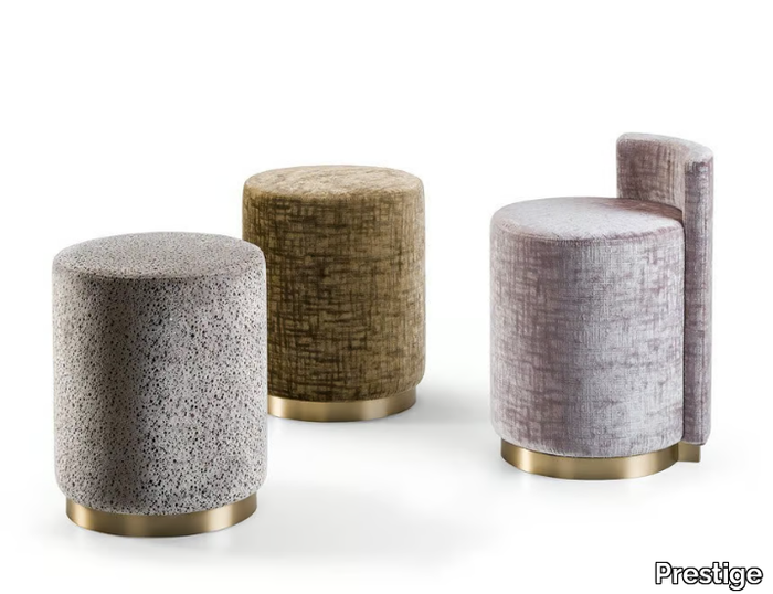 GRAN DUCA - Round fabric pouf _ Prestige