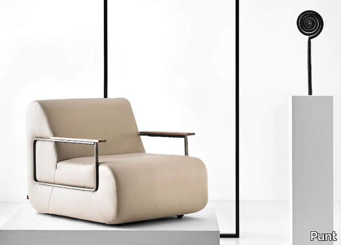 GIN - Modular fabric armchair with armrests _ Punt
