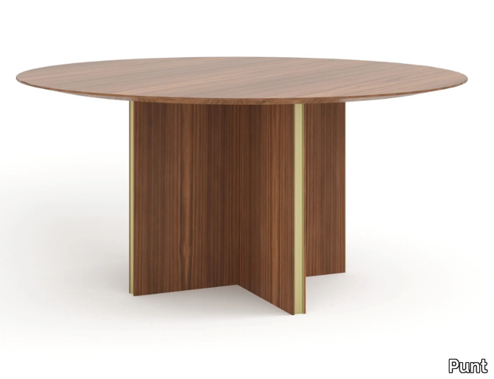 STOCKHOLM - Round wooden dining table _ Punt