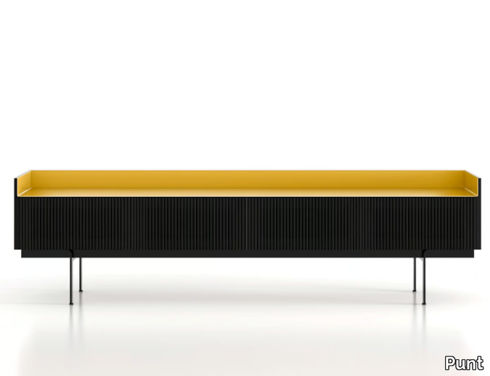 STOCKHOLM SLIM - MDF sideboard with flap doors _ Punt