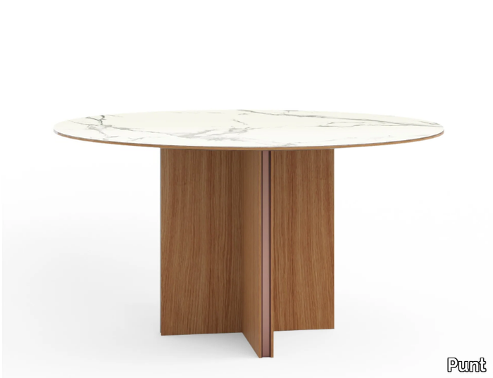 STOCKHOLM CERAMIC - Round ceramic dining table _ Punt