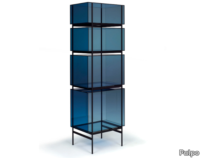 LYN HIGH - Glass and steel display cabinet _ Pulpo