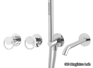 SMILE 5770502 - Wall-mounted 3 hole bathtub mixer with diverter _ QD Magistro Lab