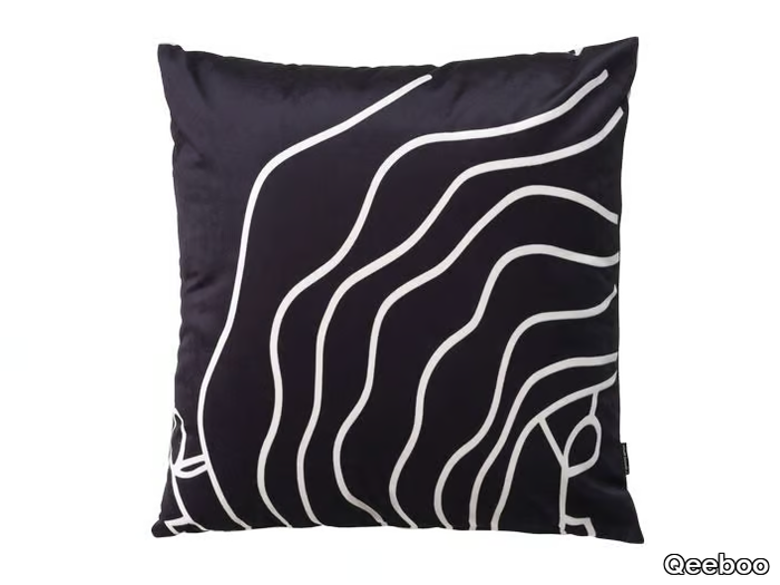 SILENT SHADOWS - Square fabric cushion _ Qeeboo