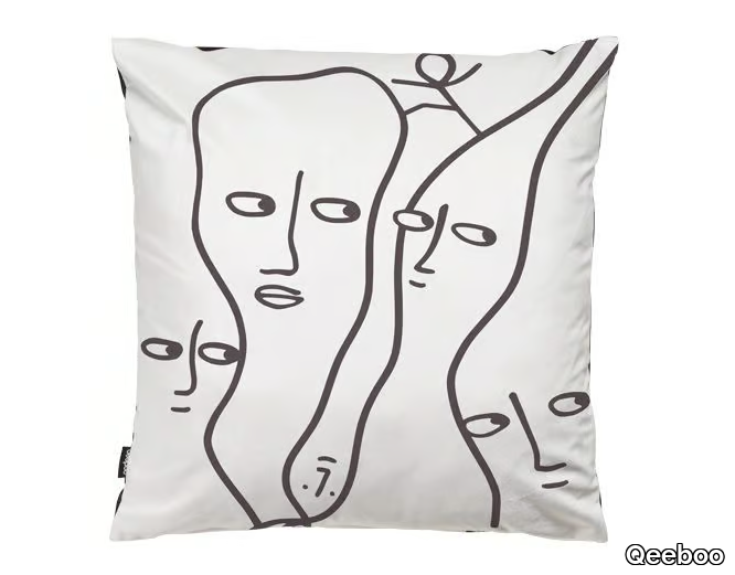 PEACEFUL PLACE - Square fabric cushion _ Qeeboo