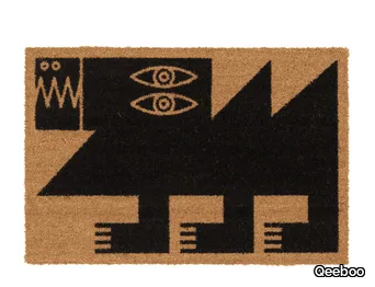 DIAGONAL CAMEL - Rectangular coconut doormat _ Qeeboo