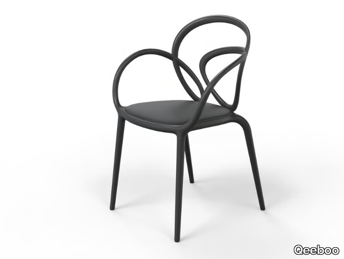 LOOP - Stackable polypropylene chair with integrated cushion _ Qeeboo