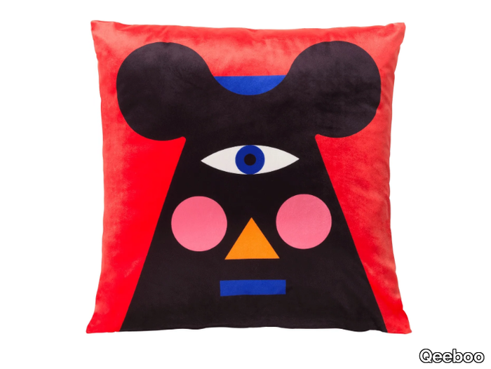 MR. MOUSE - Square polyester cushion _ Qeeboo