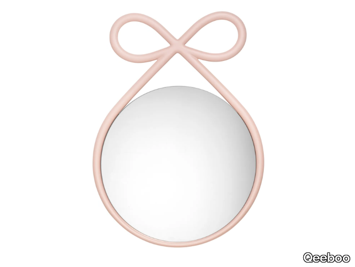 RIBBON - Round wall-mounted polypropylene mirror _ Qeeboo