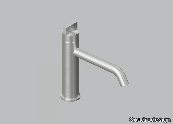 Q. 18 03 - Countertop stainless steel washbasin mixer _ Quadrodesign