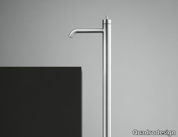 Q. 18 05 - Floor standing stainless steel washbasin mixer _ Quadrodesign