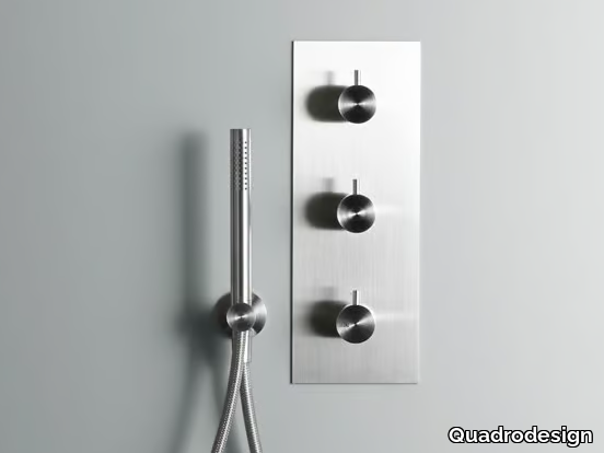 SOURCE 12 89 - Thermostatic stainless steel shower mixer _ Quadrodesign