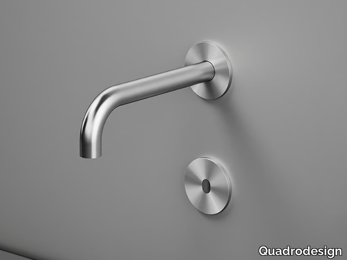 SENSE BC004S.0.10 - Wall-mounted stainless steel sink spout _ Quadrodesign